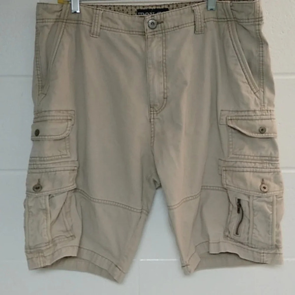 IRON CO CARGO SHORTS 100% COTTON, HEAVY DUTY - Picture 1 of 10